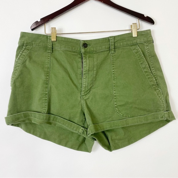 Madewell DarkGreen Women's Shorts Comfy Casual Cute Sylish Soft Timeless Sz 14W - Picture 2 of 8